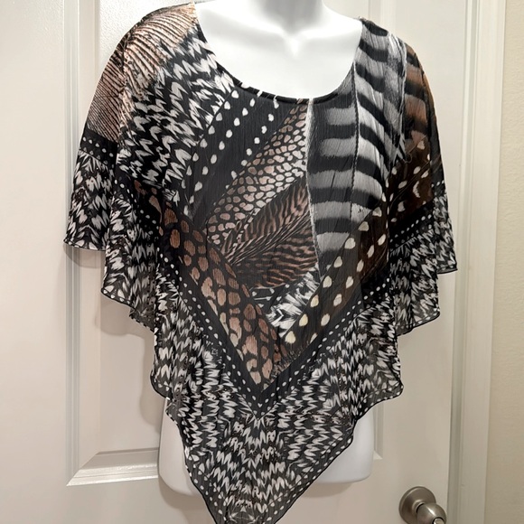 Cape Imprimé Animal - Taille Unique - Neuf Avec étiquettes - Style 3-en-1 - Femme
